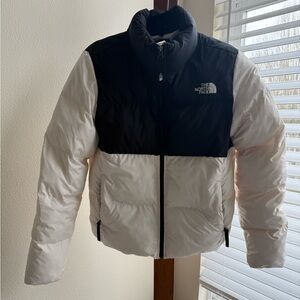The North Face Nuptse jacket in white